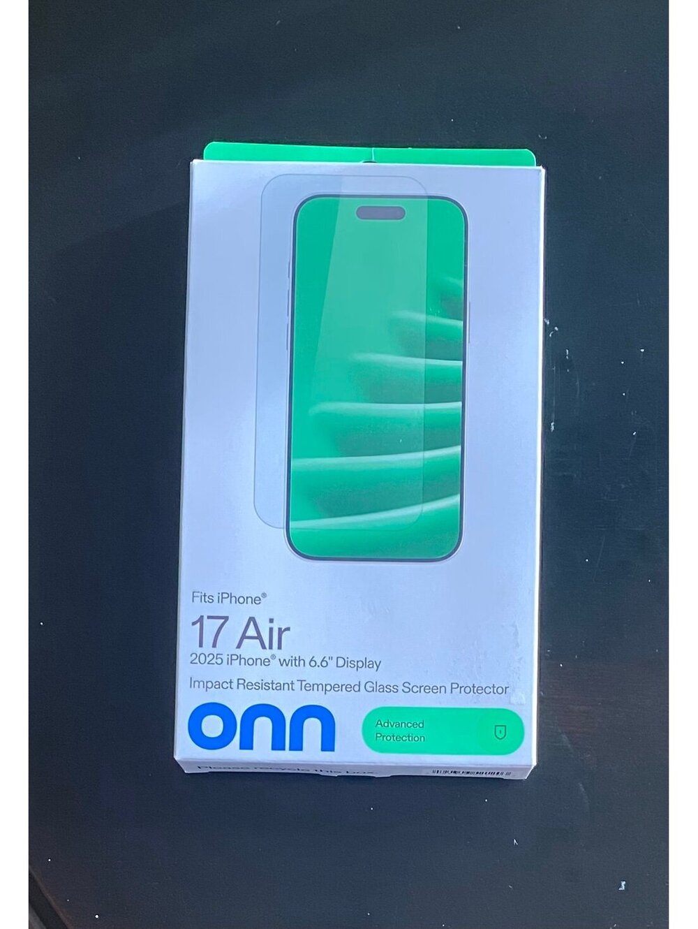 Onn Impact Resistant Glass Screen Protector for iPhone 17 Air